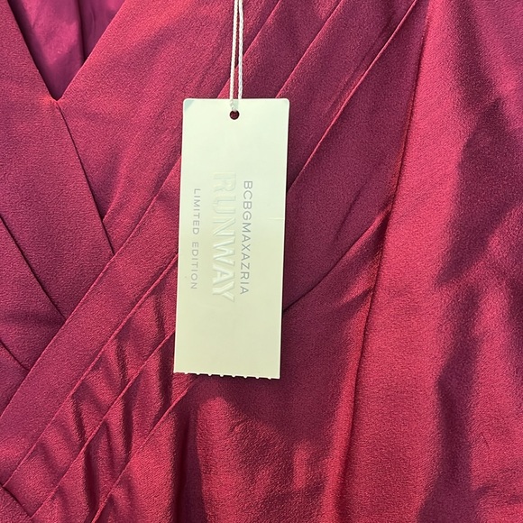 Pink satin BCBGMAXAZRIA dress. Size 12. New with tags - Picture 6 of 6